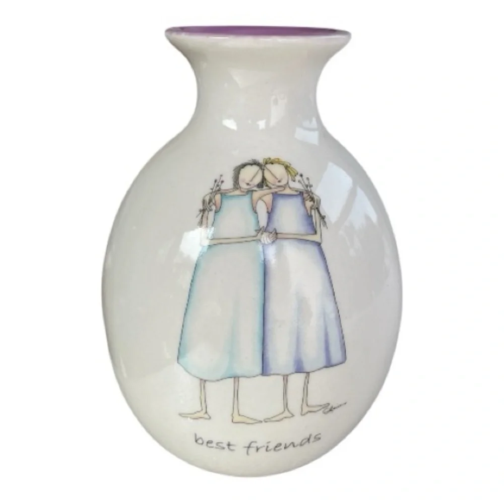 Demdaco “most sincerely “ best friends bud vase